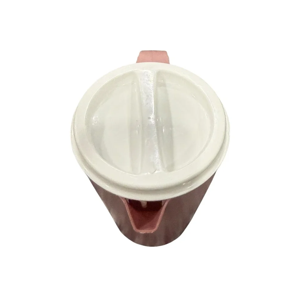 Vintage Rubbermaid‎ Pink Pitcher 2 1/4 Qt 2129 mL White Lid Retro Kitchenware